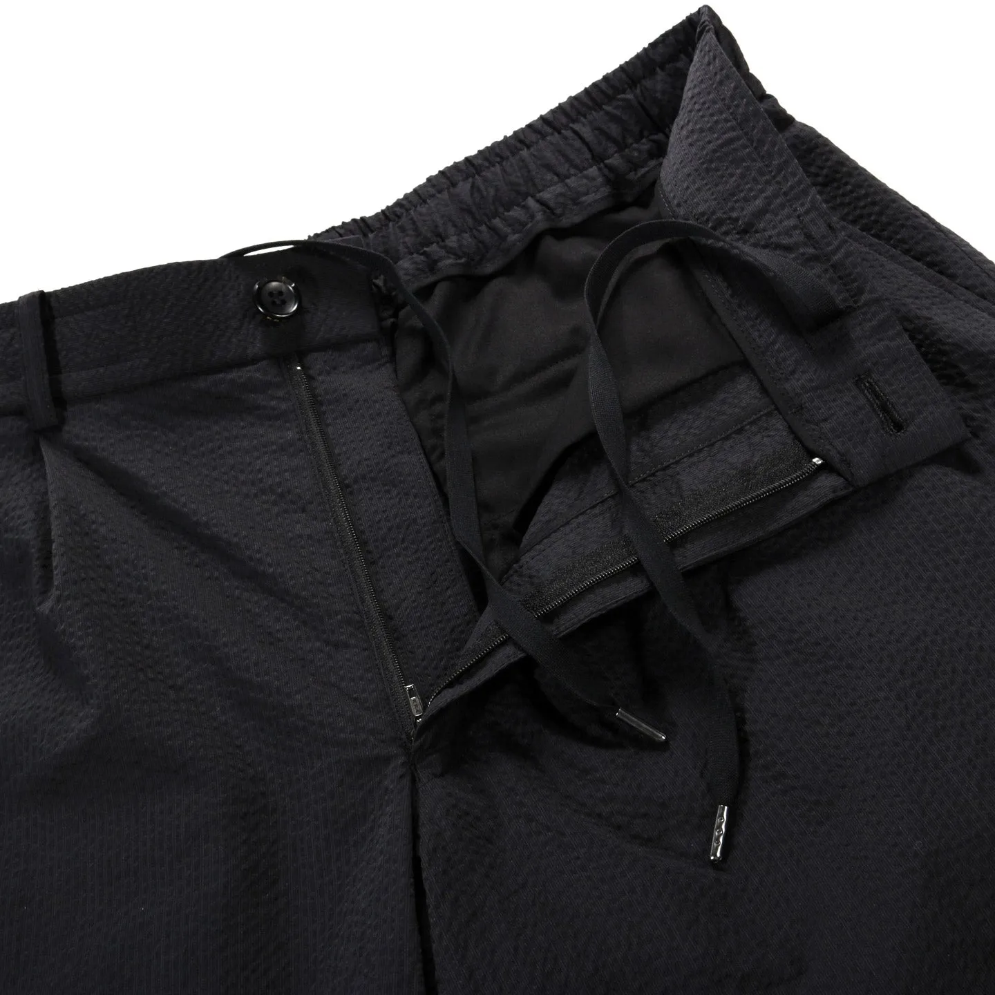 N.HOOLYWOOD 2231-PT20 SEERSUCKER EASY PANTS BLACK