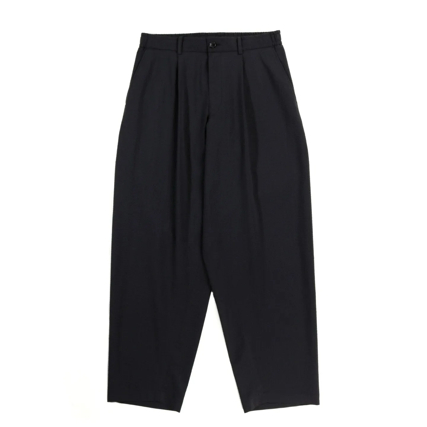 N.HOOLYWOOD 2231-PT20 SEERSUCKER EASY PANTS BLACK