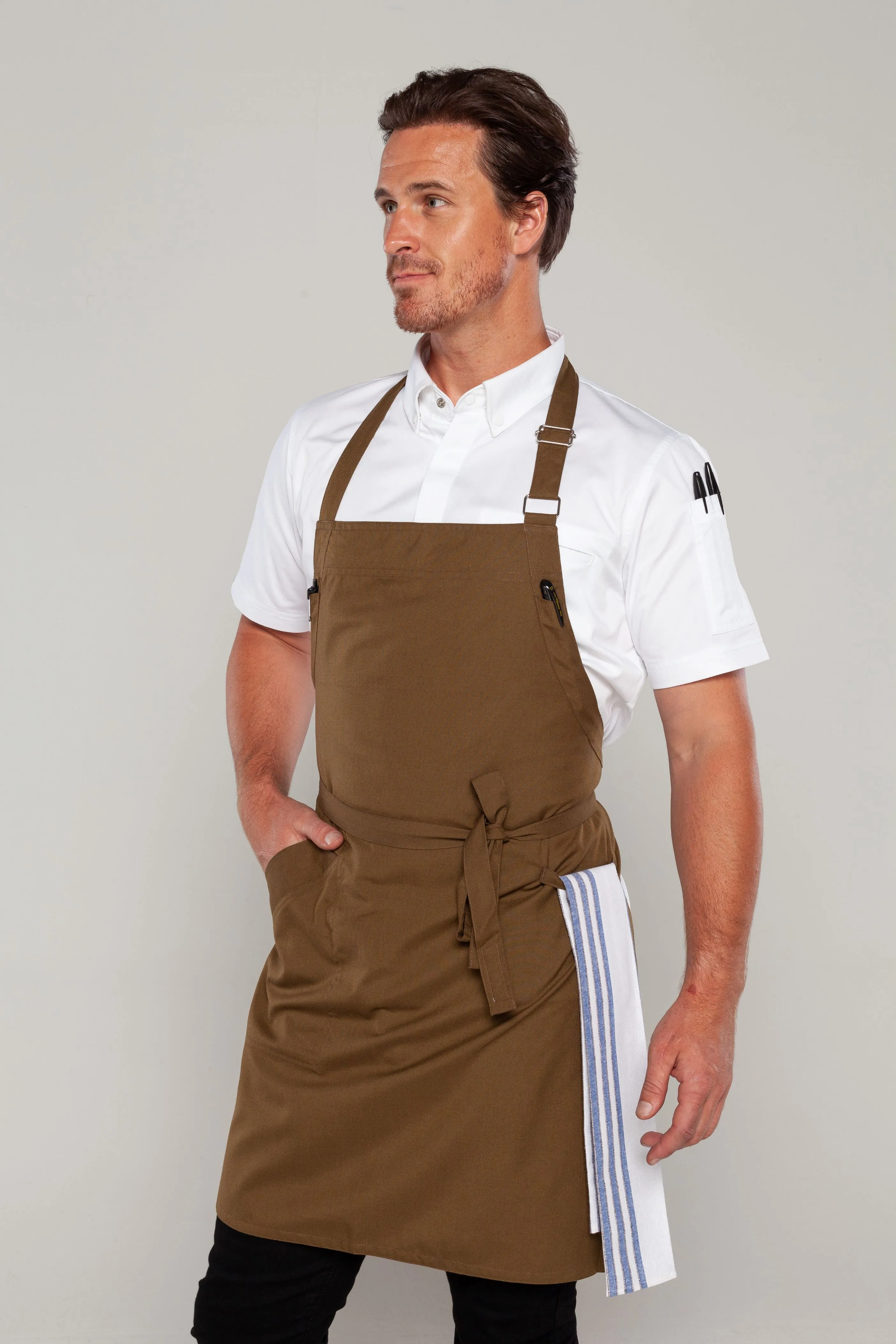 Niche Olive Green Bib Chef Apron one size