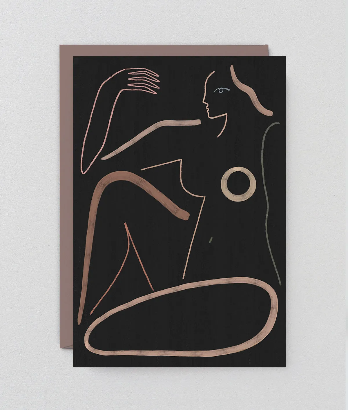  Nude on Black Art  Card