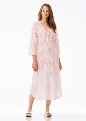 One Season Long Byron Embroidery Kjole - Rosewater