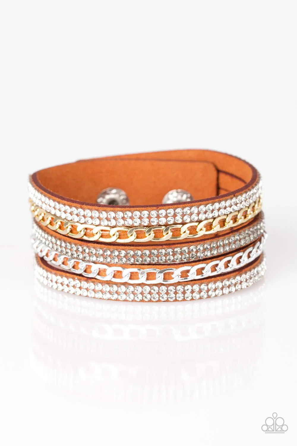 Paparazzi Bracelet ~ Fashion Fiend - Orange Wrap Bracelet