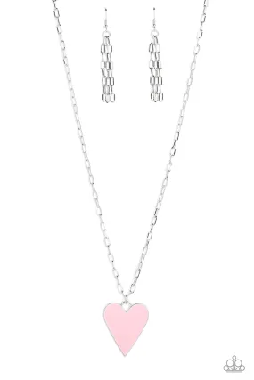 Paparazzi Subtle Soulmate Pink Necklace & Earring Set