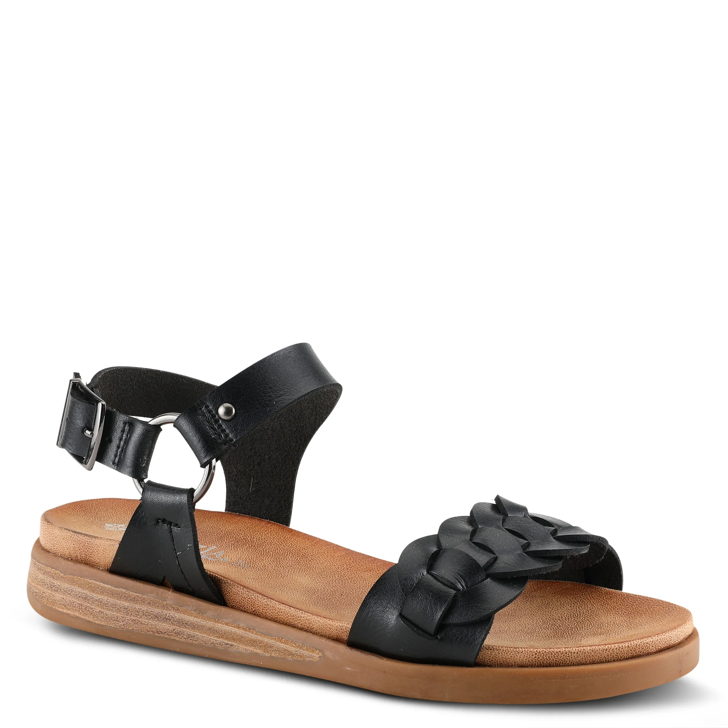 PATRIZIA LICORICE QUARTER STRAP SANDALS