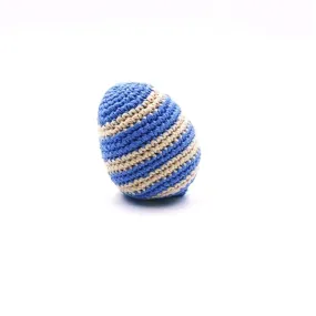 Pebble Easter Egg Baby Toy - Blue Stripe