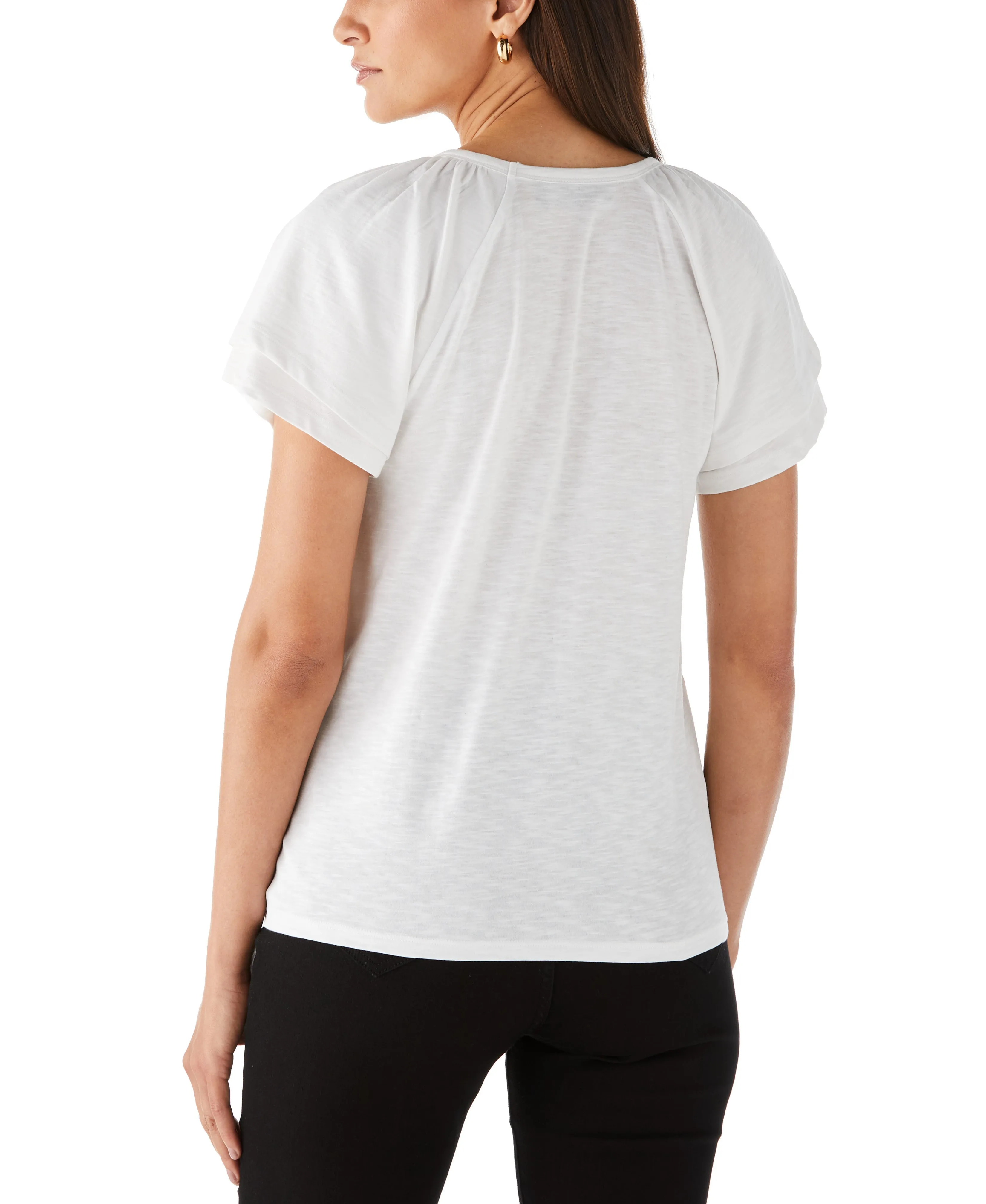 Petite Flutter Raglan Sleeve Tee