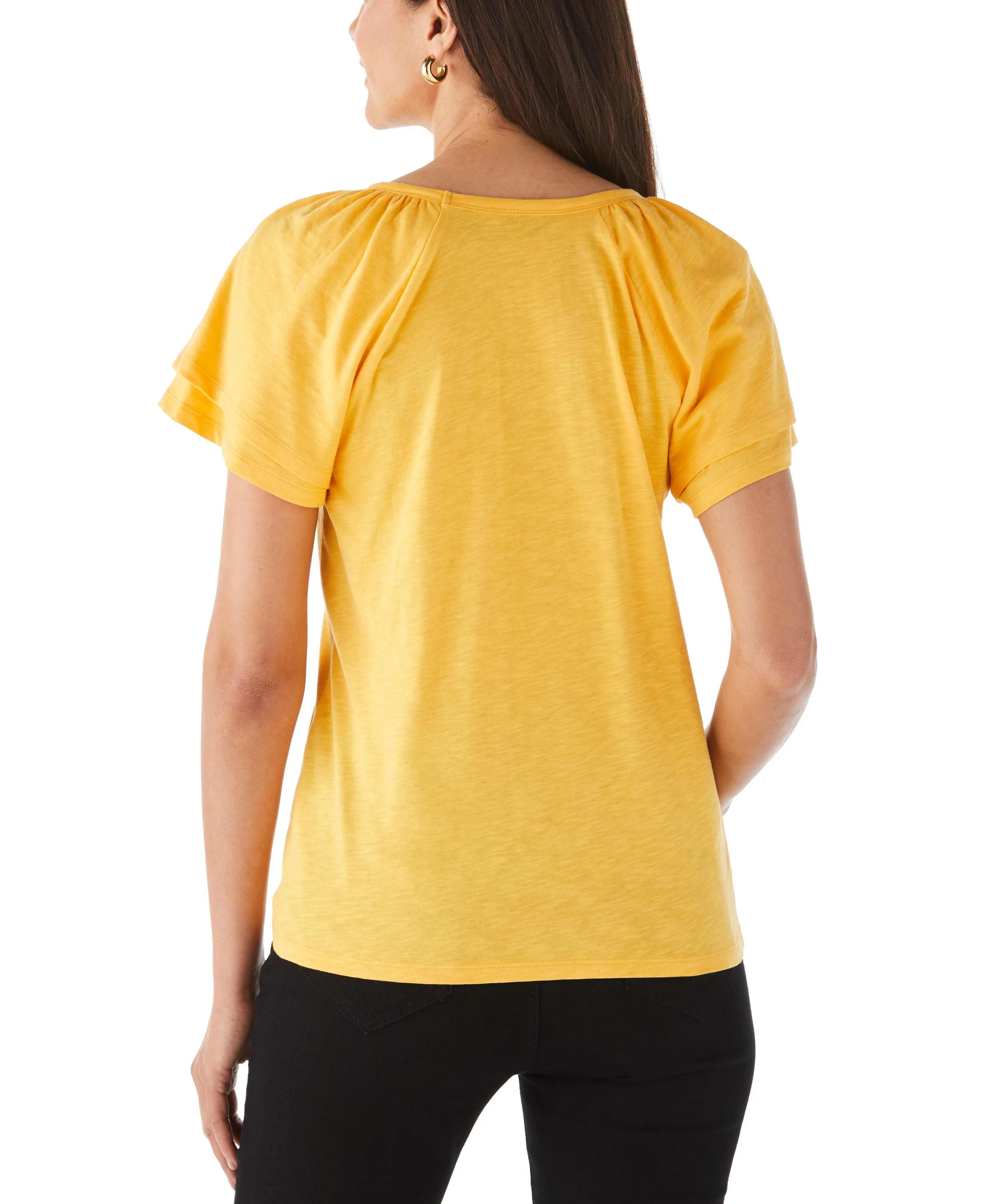 Petite Flutter Raglan Sleeve Tee