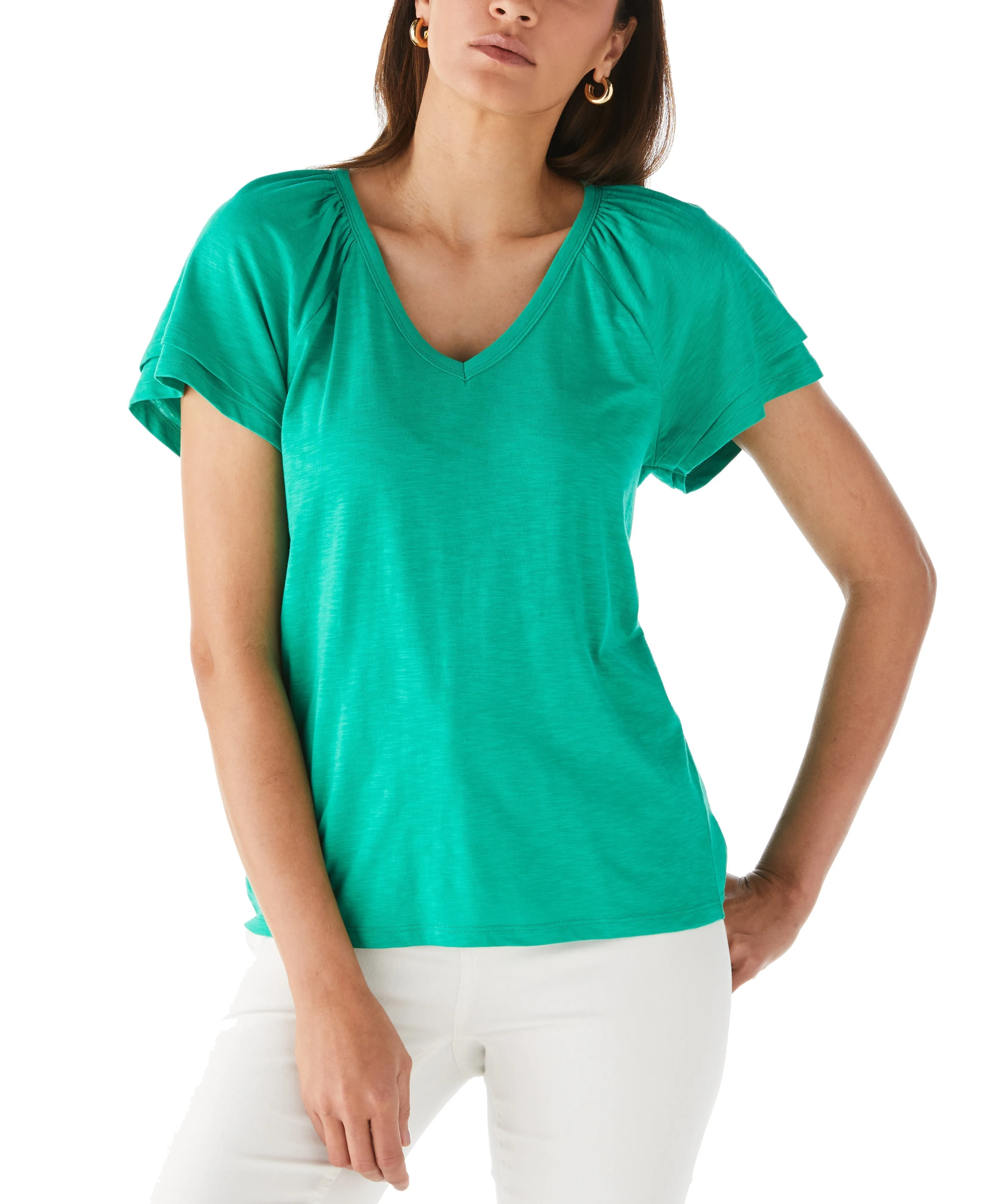 Petite Flutter Raglan Sleeve Tee