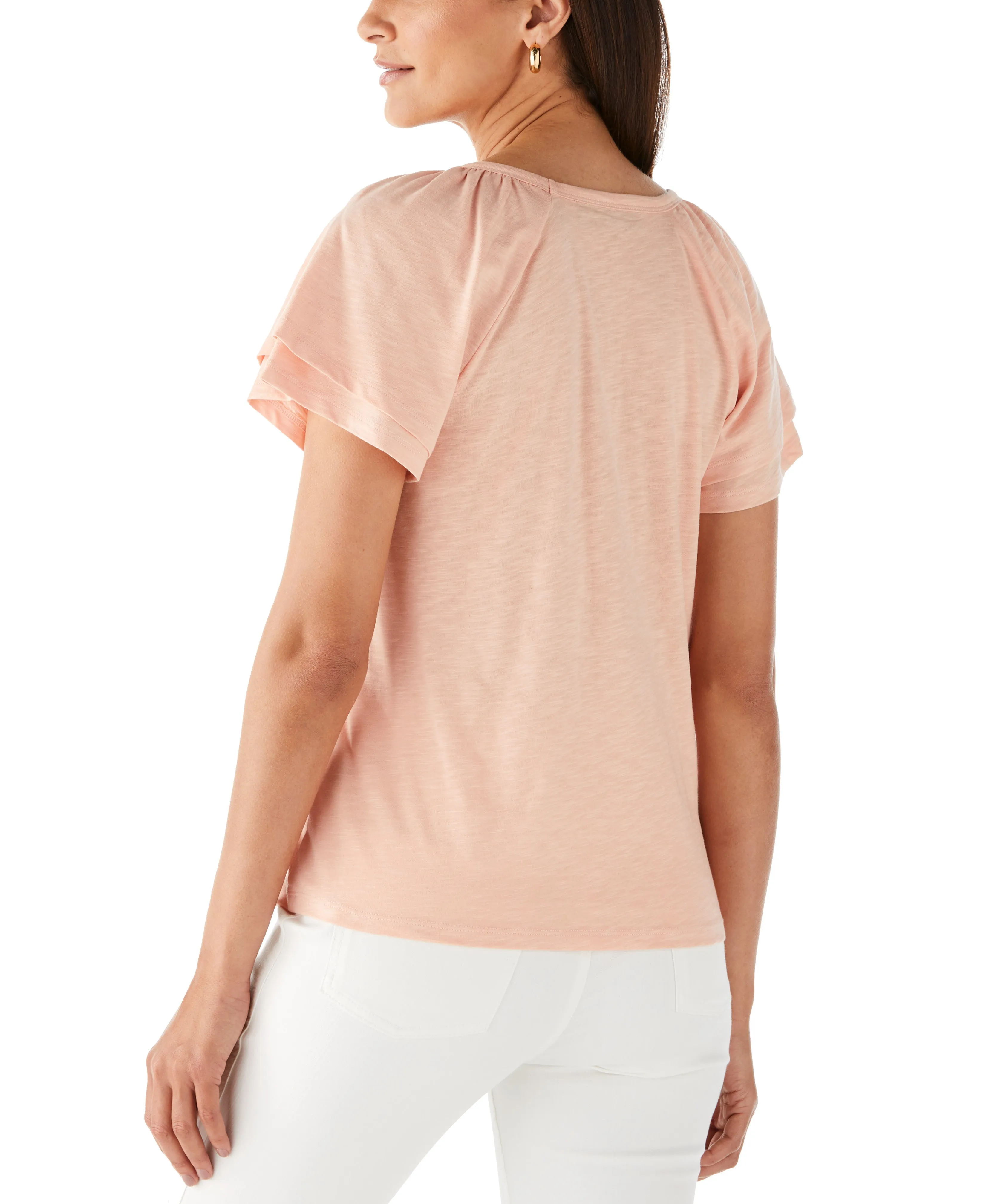 Petite Flutter Raglan Sleeve Tee