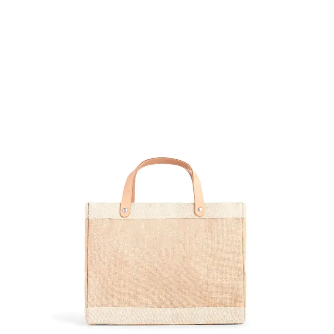 Petite Market Bag in Natural with Large Monogram