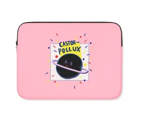 Pink Graphic Laptop Sleeves 13 15 inch Cases Protective Covers Handbags Square Pouches Designer Artist Prints Cute Lightweight School Collage Office Zipper Fashion Unique Gifts Couple Items Skins