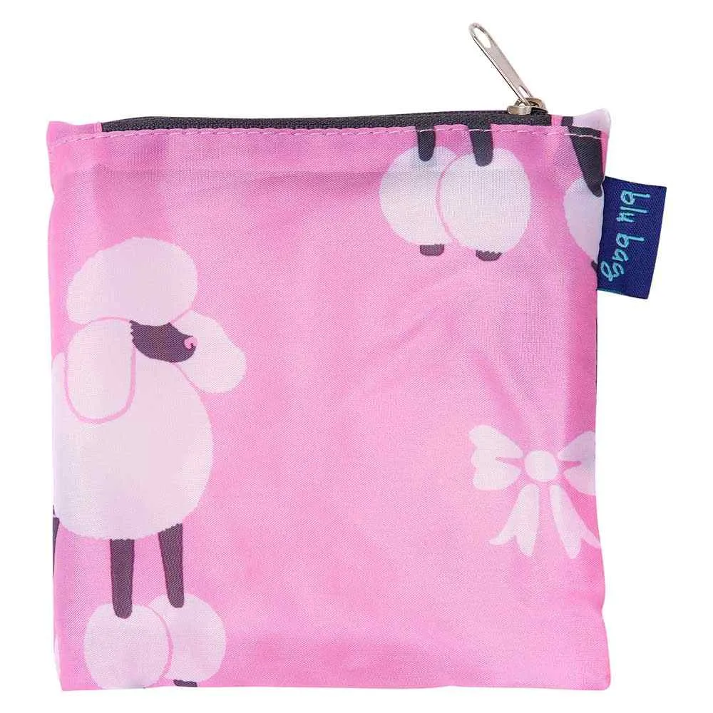 Preppy Poodle blu Bag Reusable Shopping Bag-Machine washable