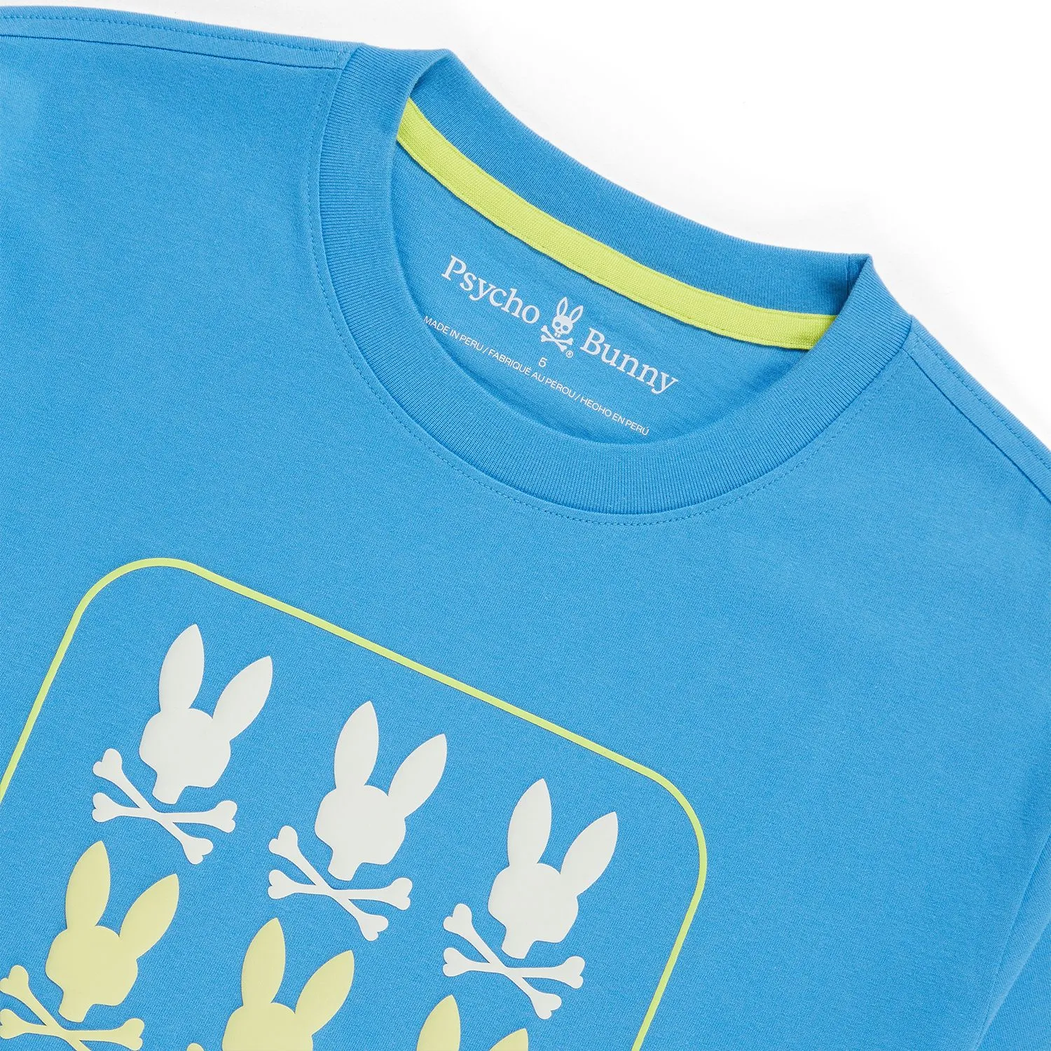 Psycho Bunny Men's Barker Graphic Tee - Cool Blue