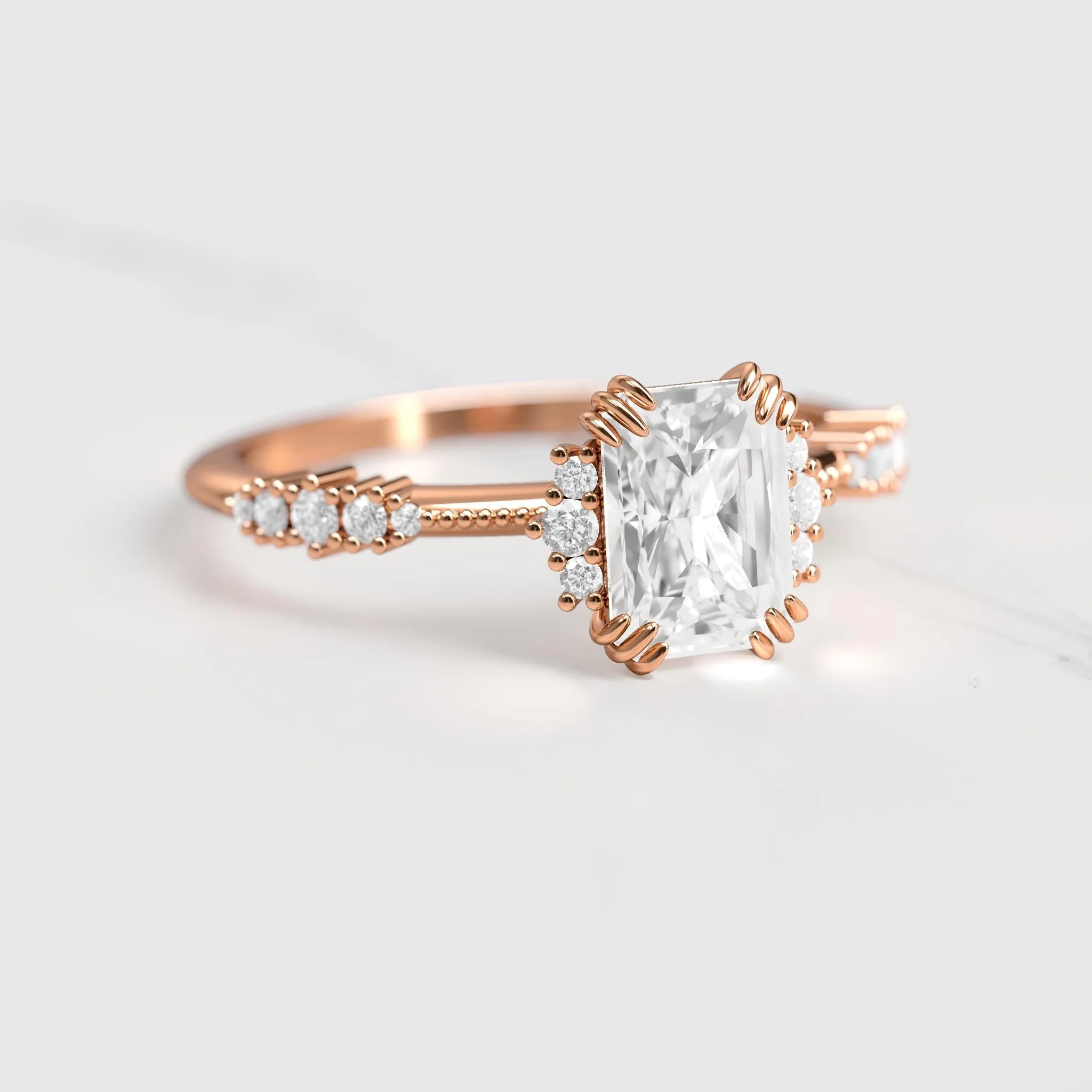 Radiant Cluster Diamond Ring