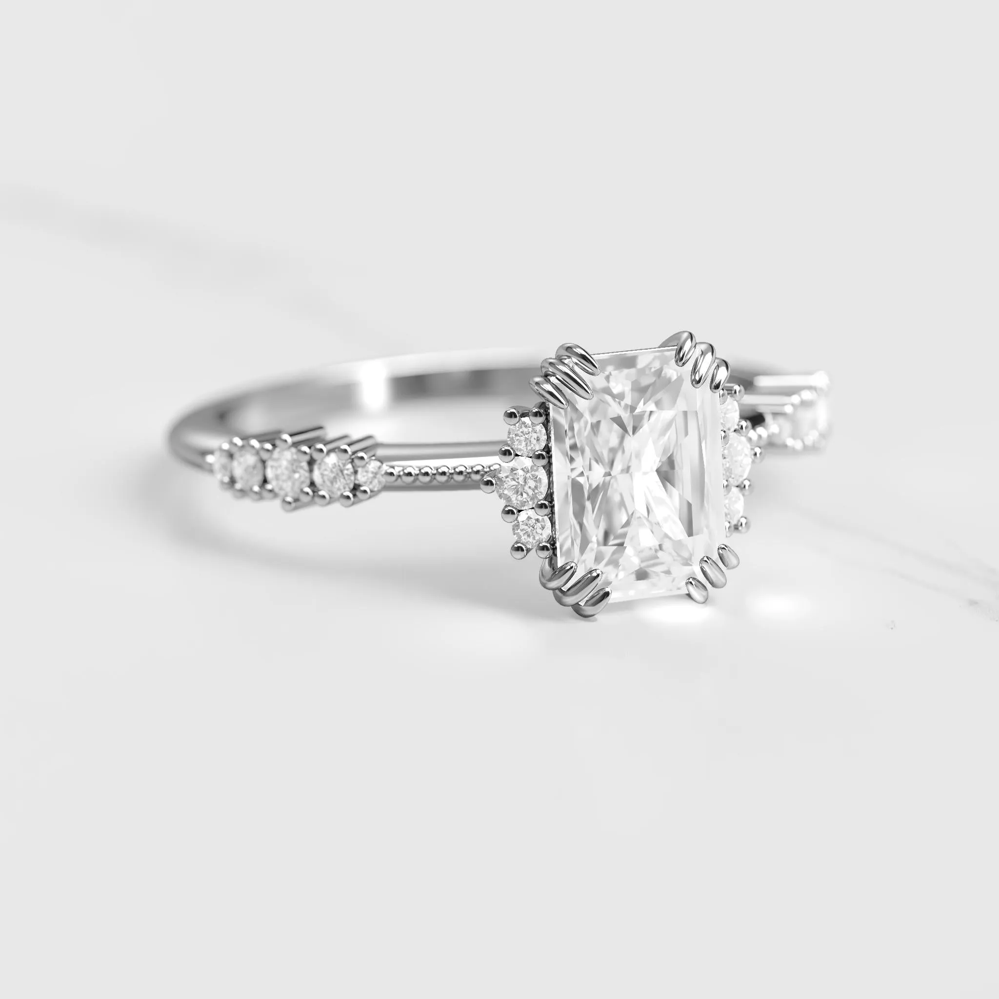 Radiant Cluster Diamond Ring