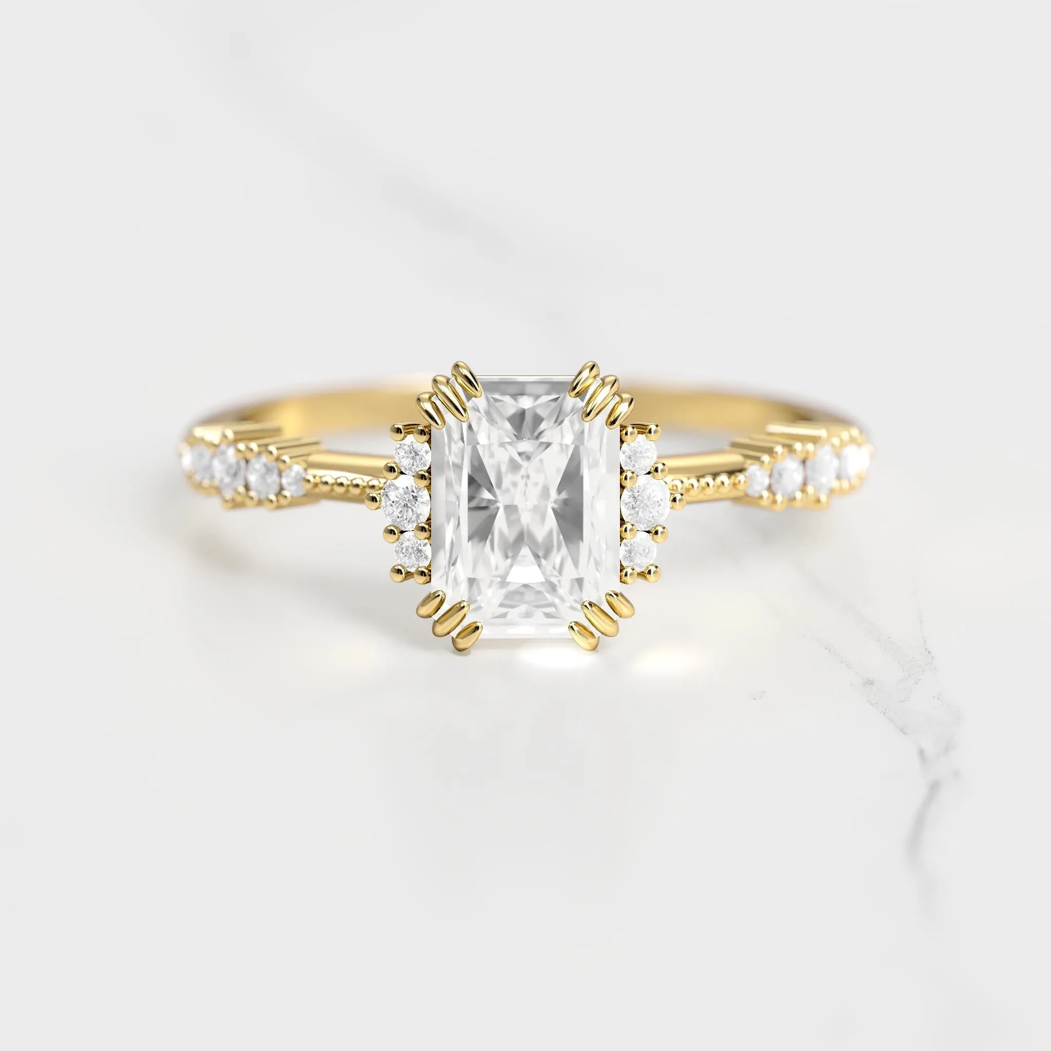 Radiant Cluster Diamond Ring