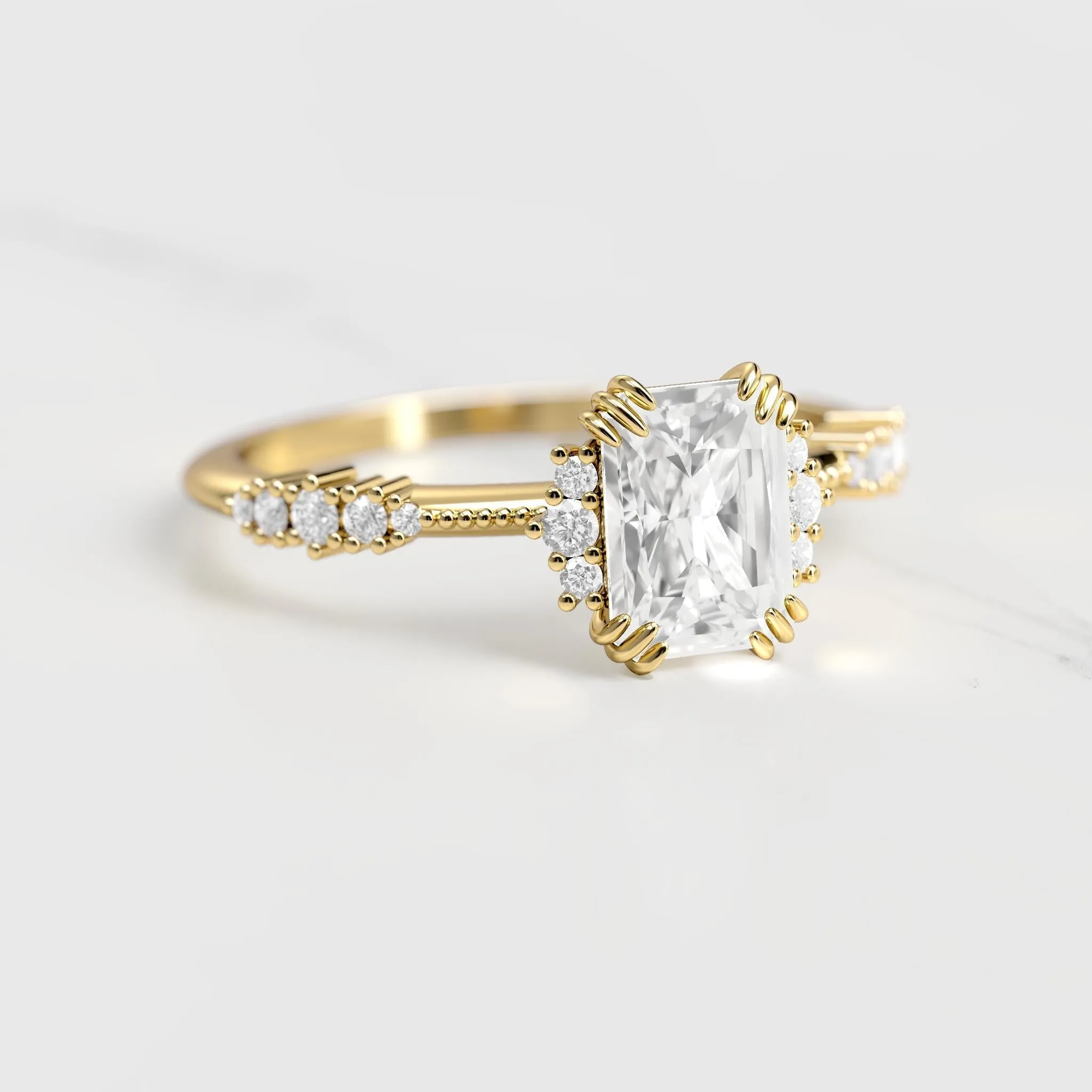 Radiant Cluster Diamond Ring