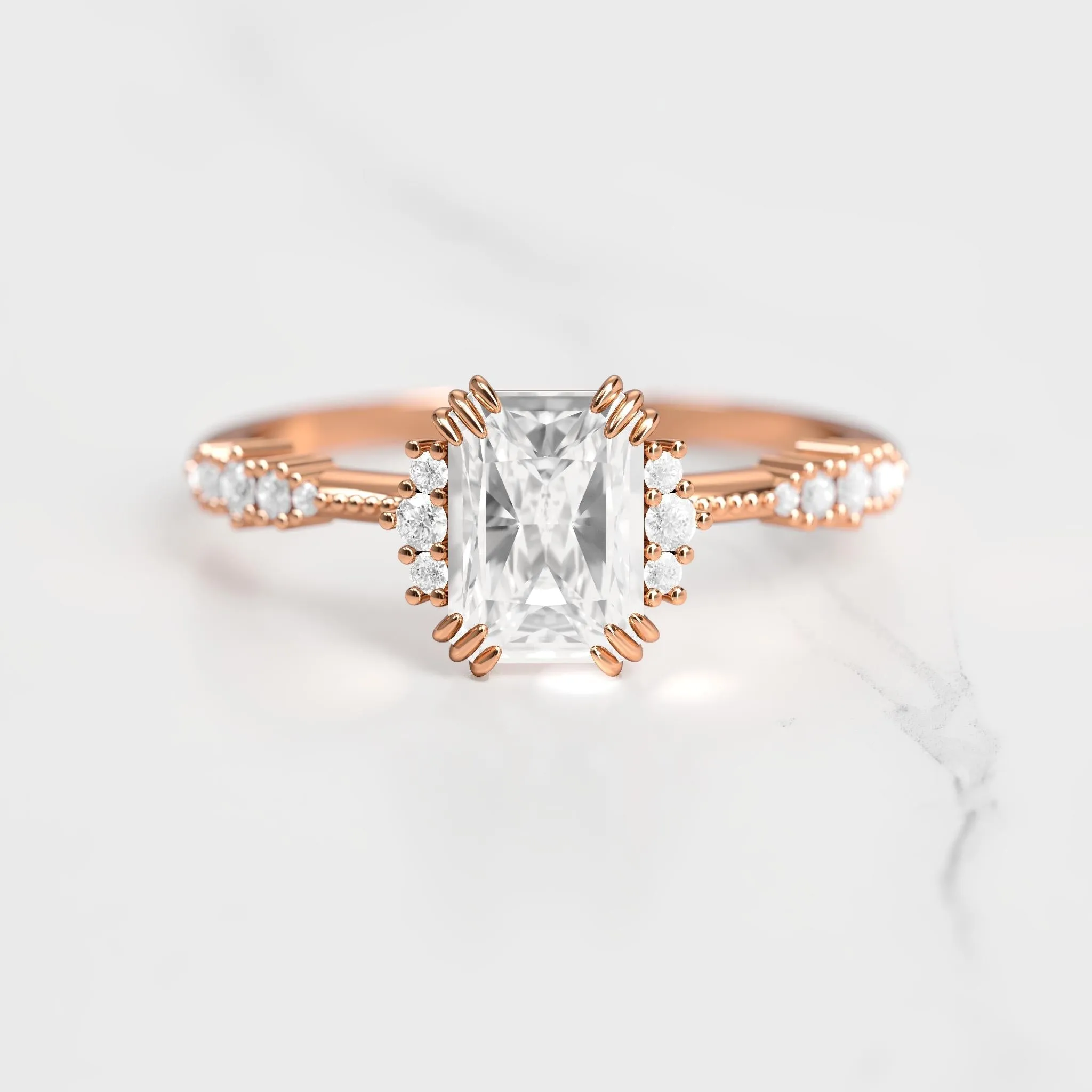 Radiant Cluster Diamond Ring