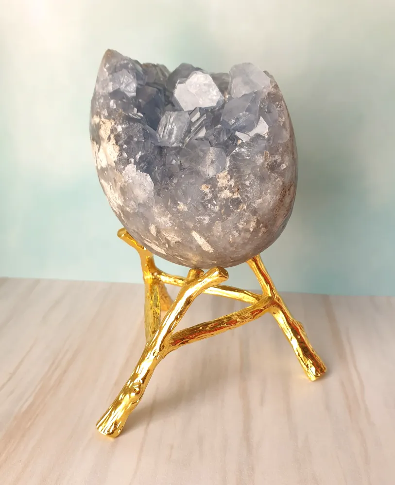 Raw Celestite Crystal Geode