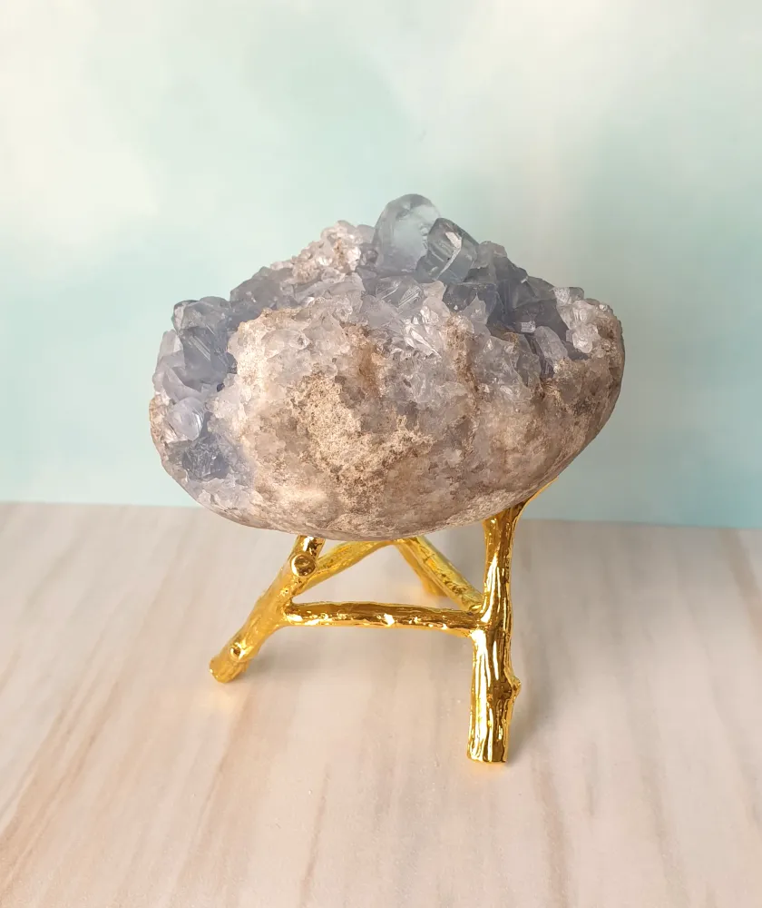 Raw Celestite Crystal Geode