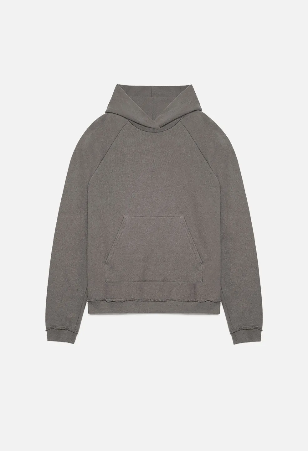 Raw Edge Raglan Hoodie / Oak