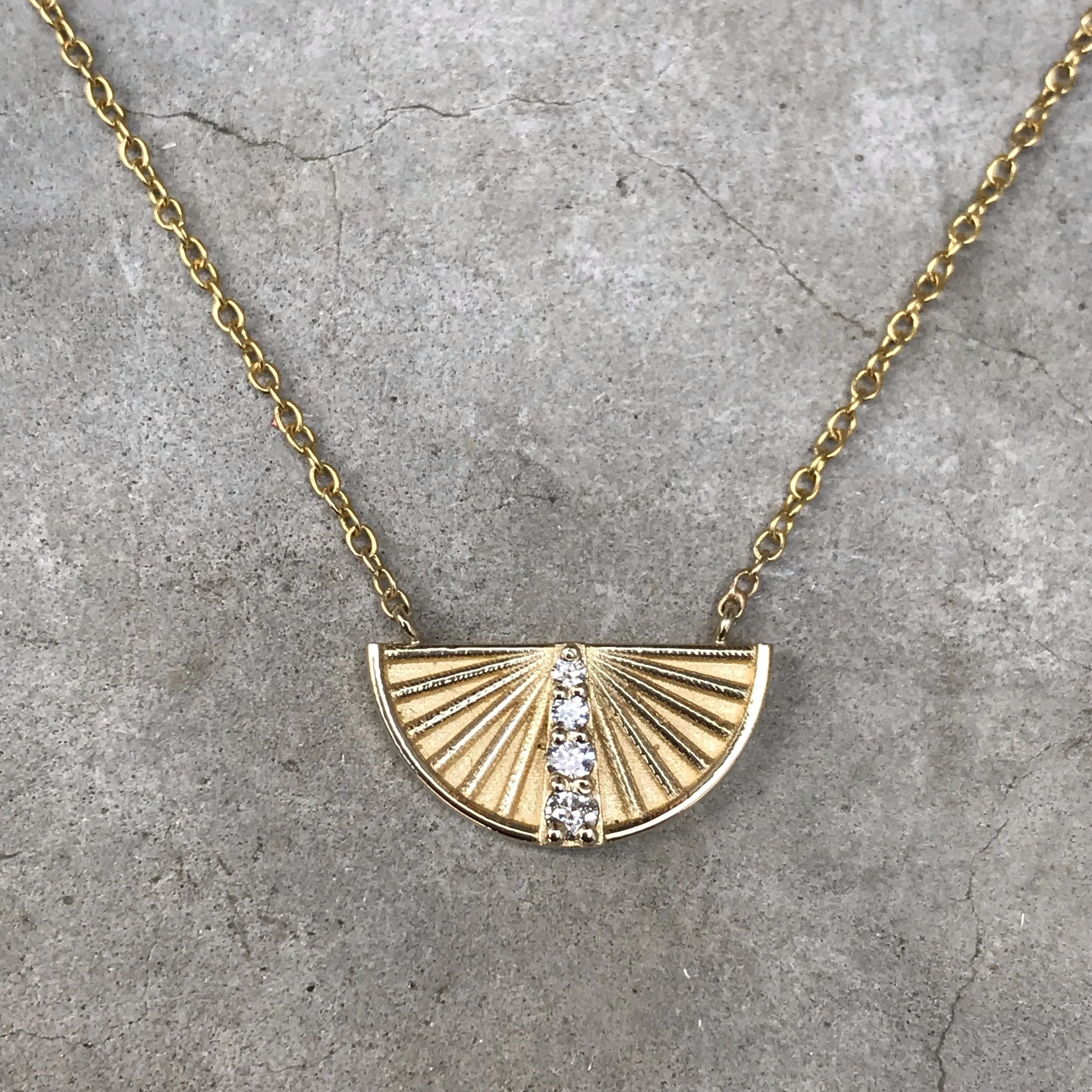 Rise Diamond Half Circle Necklace