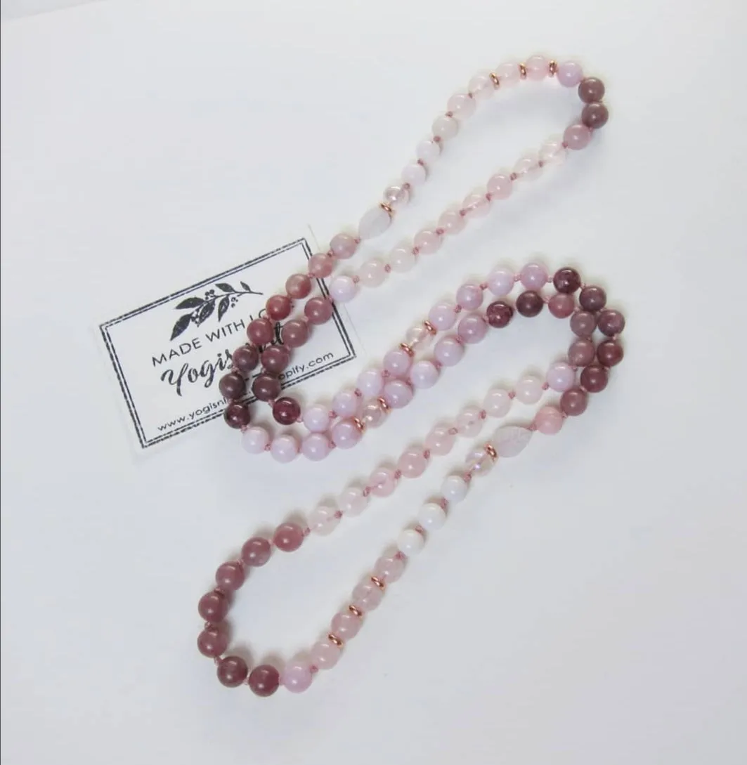 SALE - The Pink Cherry Blossom Hand Knotted Necklace