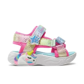 Scarpe da Bambina - SKECHERS Art. 302682NPKMT sandali con luci pink multi