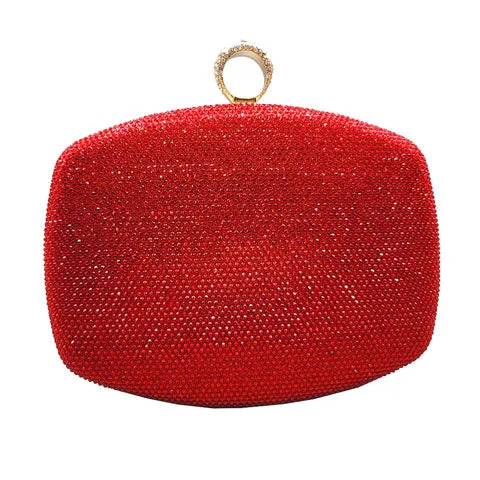 Shimmery Evening Clutch Bag Clasp Closure