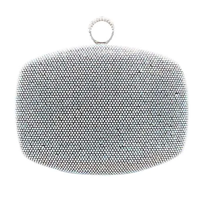 Shimmery Evening Clutch Bag Clasp Closure