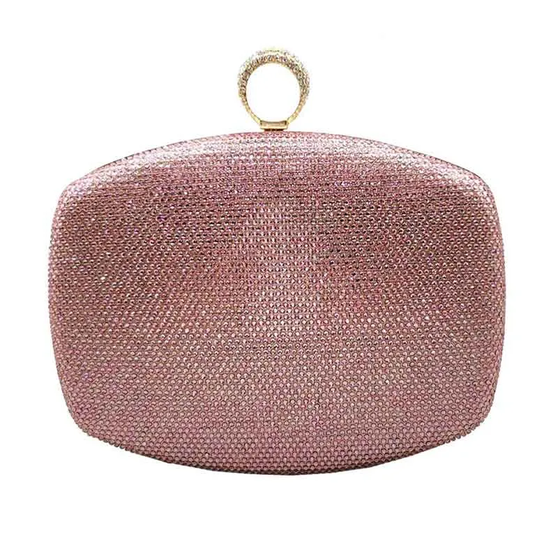 Shimmery Evening Clutch Bag Clasp Closure