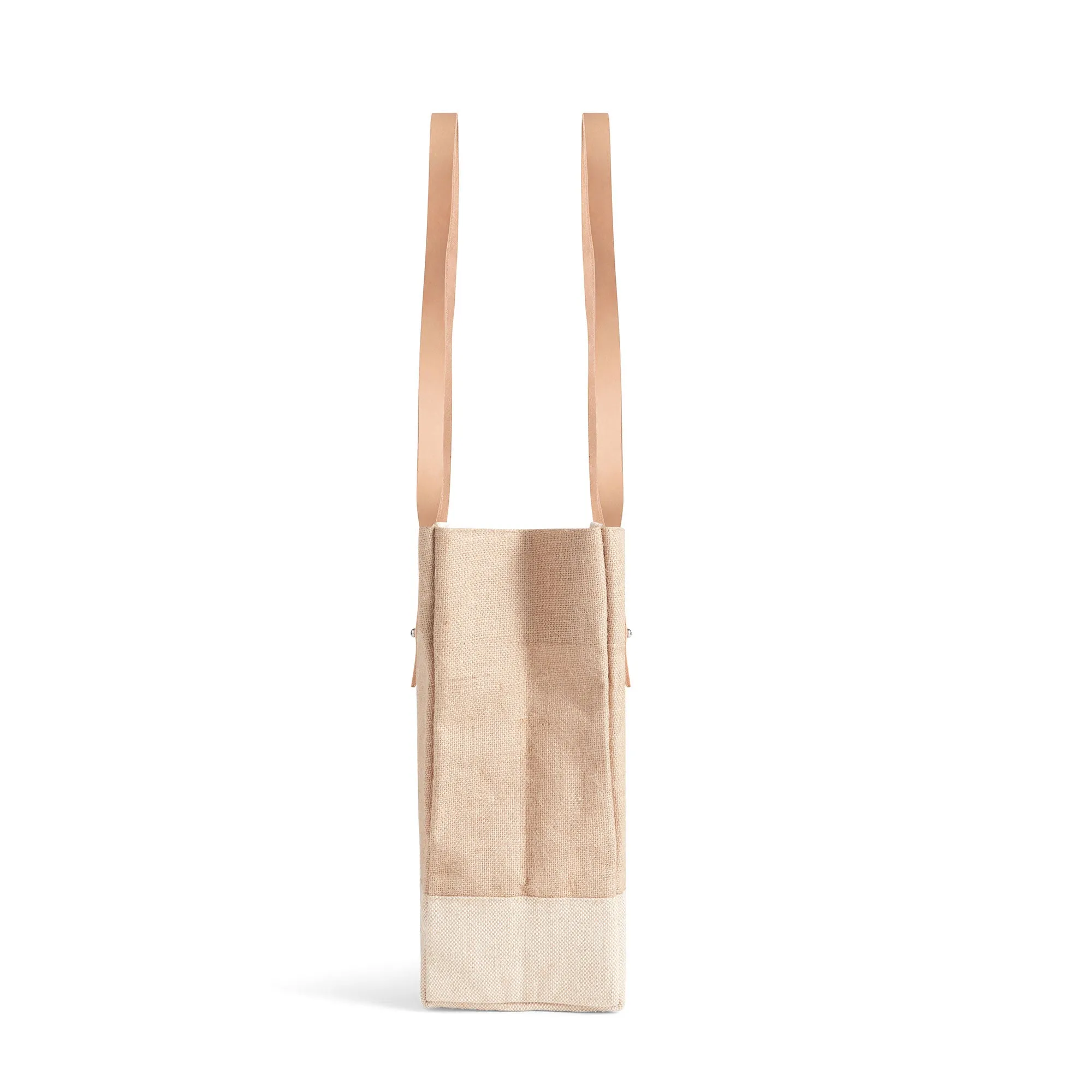 Shoulder Market Bag in Natural "Alphabet Collection"