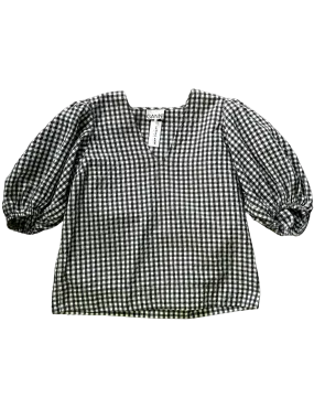 Size 12 - Ganni Black and White Gingham Top