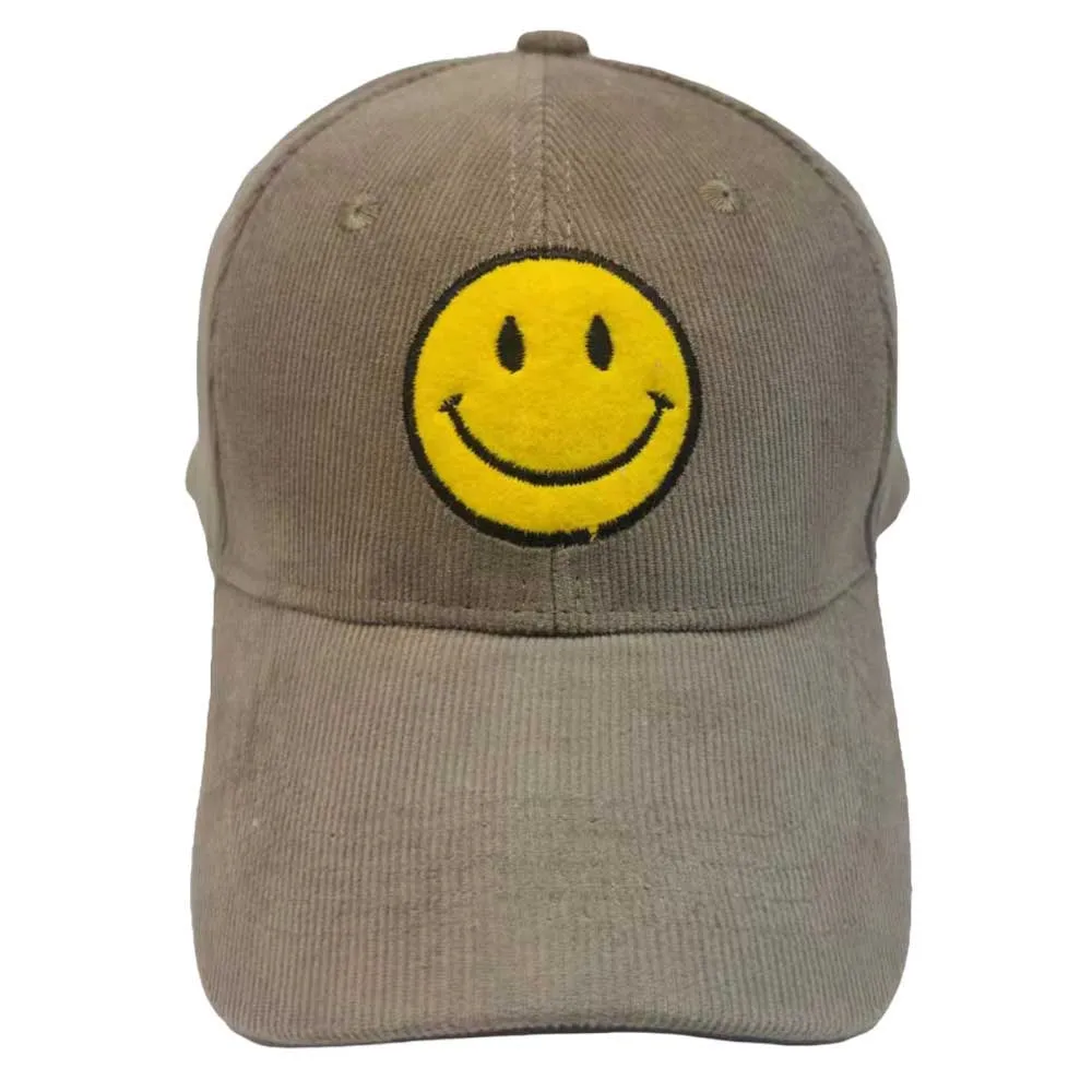 Smile Pointed Corduroy Baseball Cap