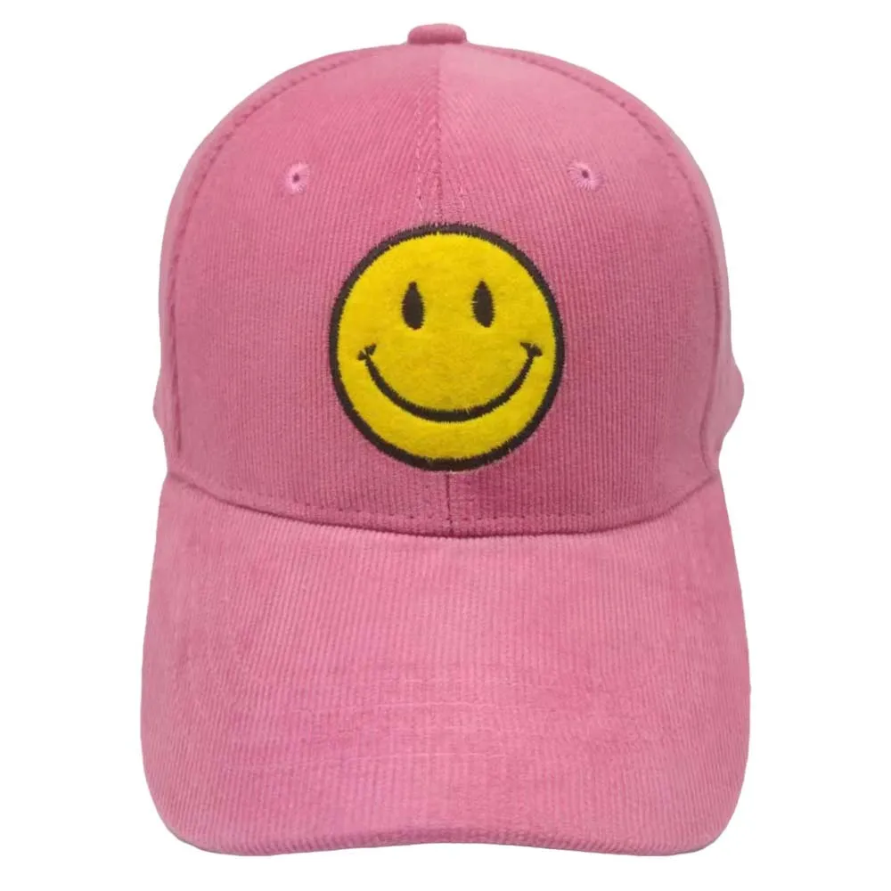 Smile Pointed Corduroy Baseball Cap