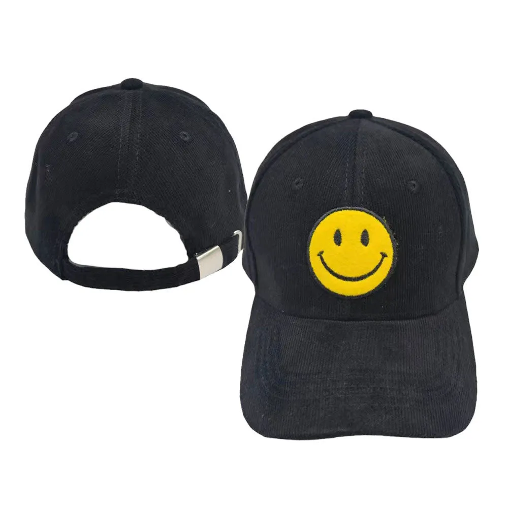 Smile Pointed Corduroy Baseball Cap