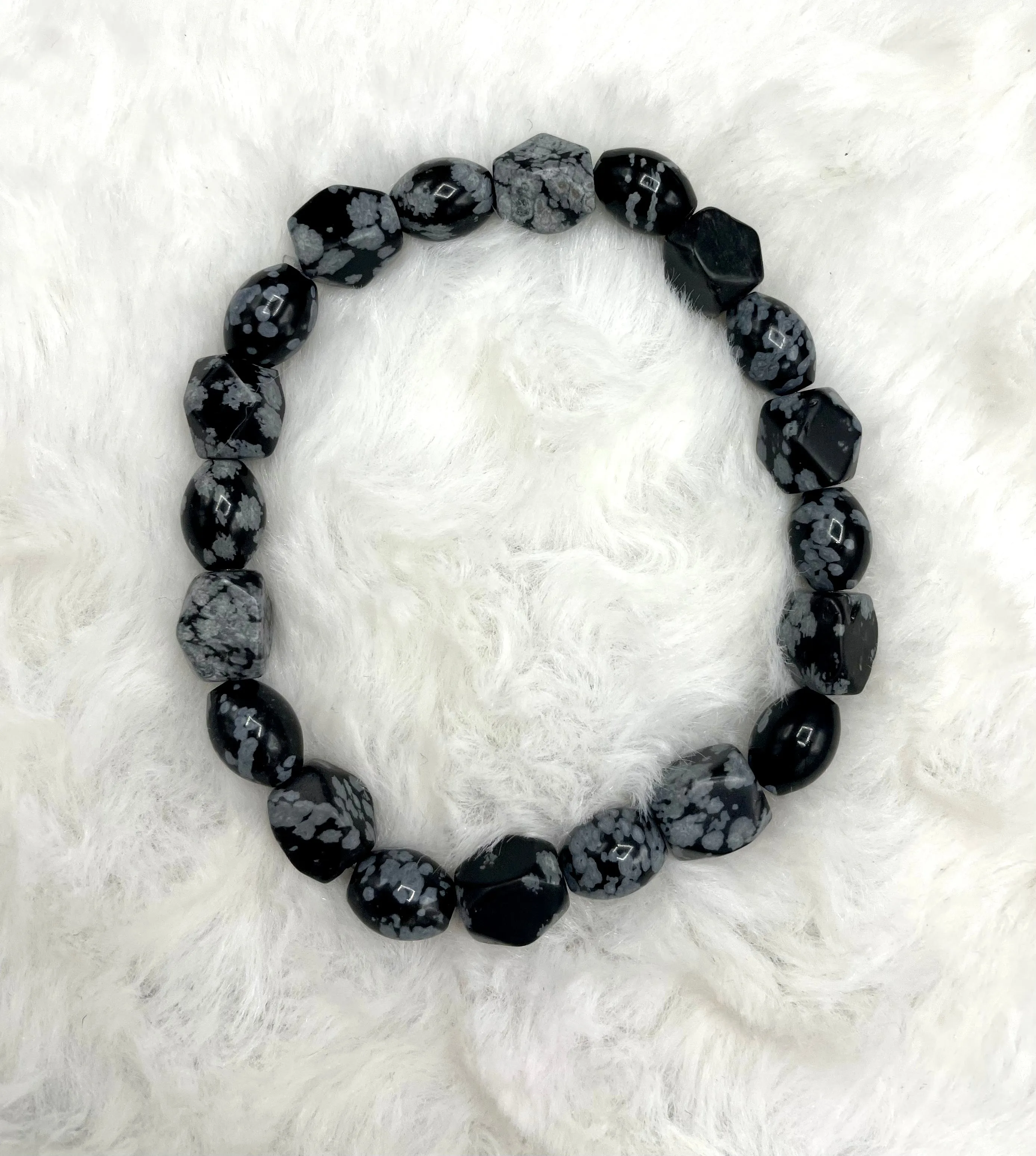 Snowflake Obsidian Bracelet