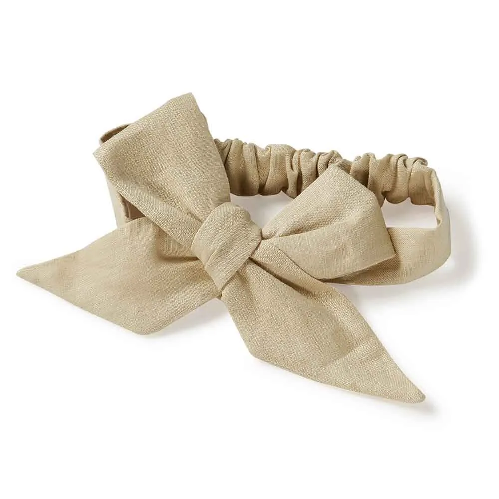 Snuggle Hunny Pre-Tied Linen Bow ASSTD