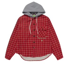 Supervsn Hooded LS Flannel Overshirt