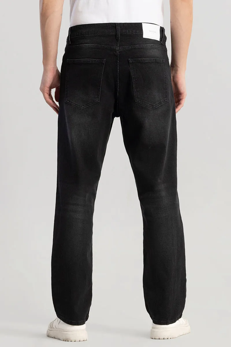 Swankie Washed Black Comfort Fit Jeans