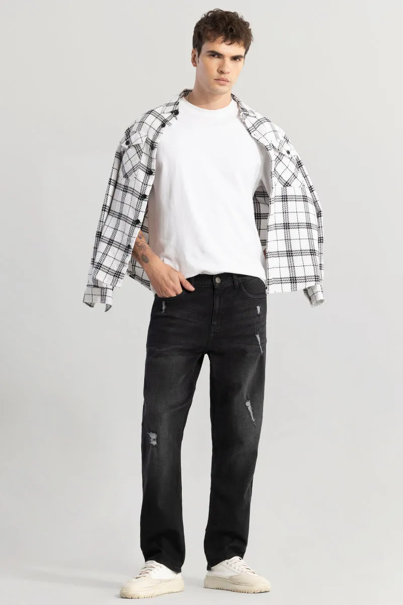 Swankie Washed Black Comfort Fit Jeans