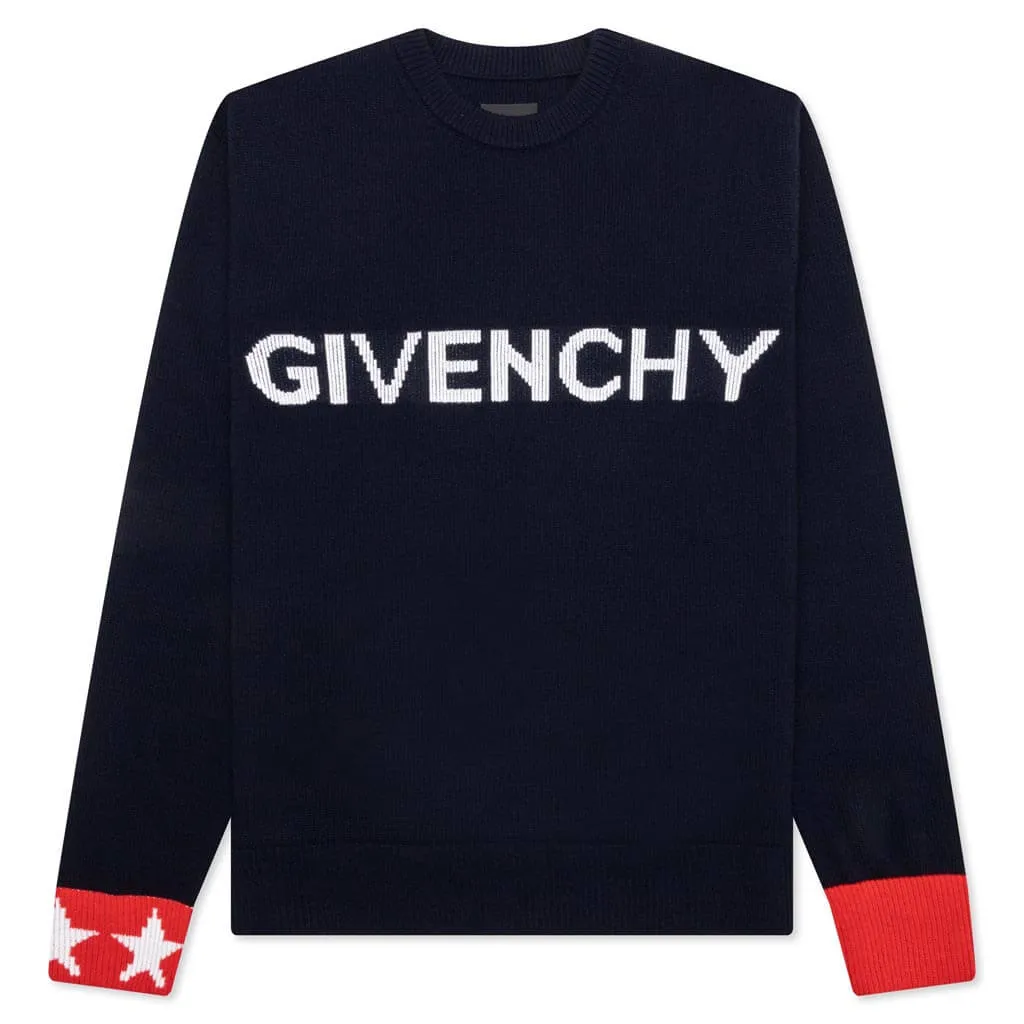 Sweater - Navy/Red