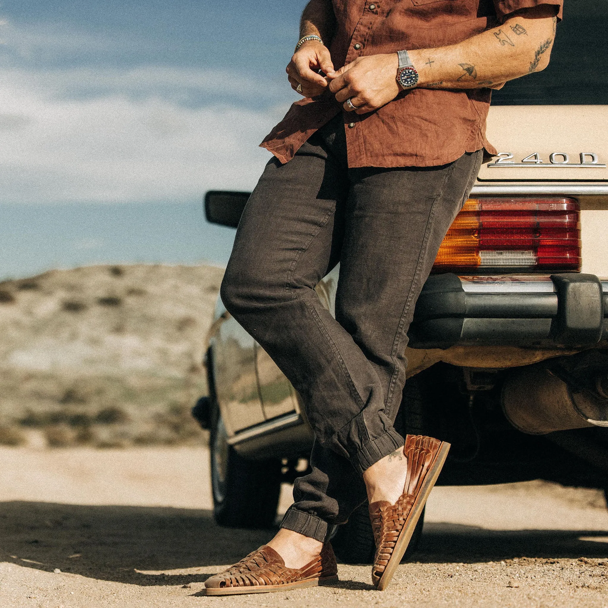 The Apres Pant in Shadow Hemp