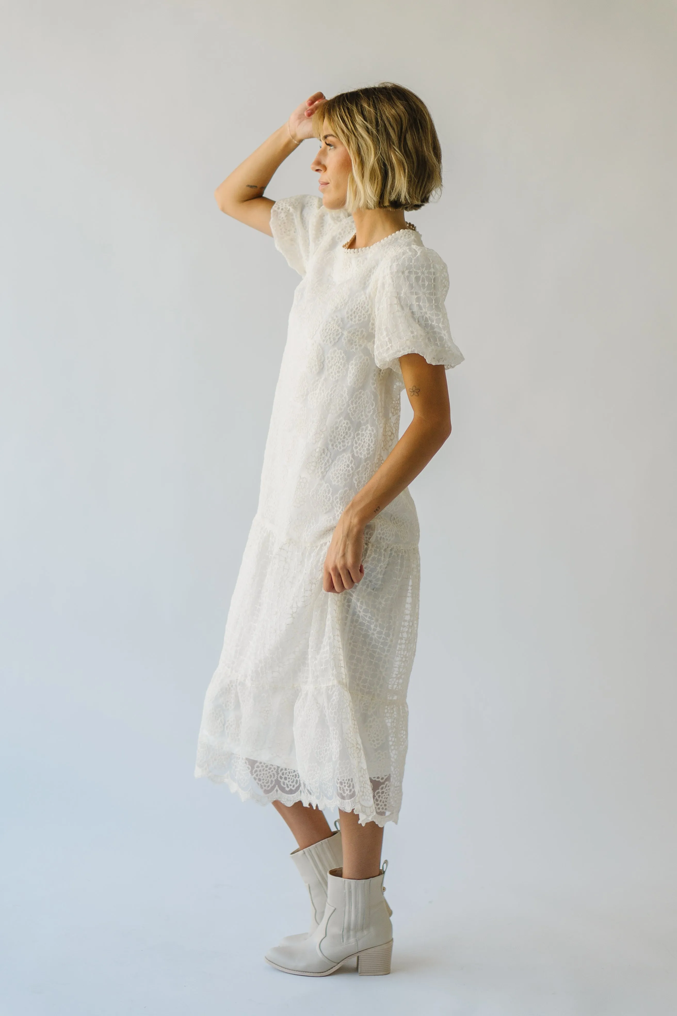 The Buchanan Lace Maxi Dress in Ivory