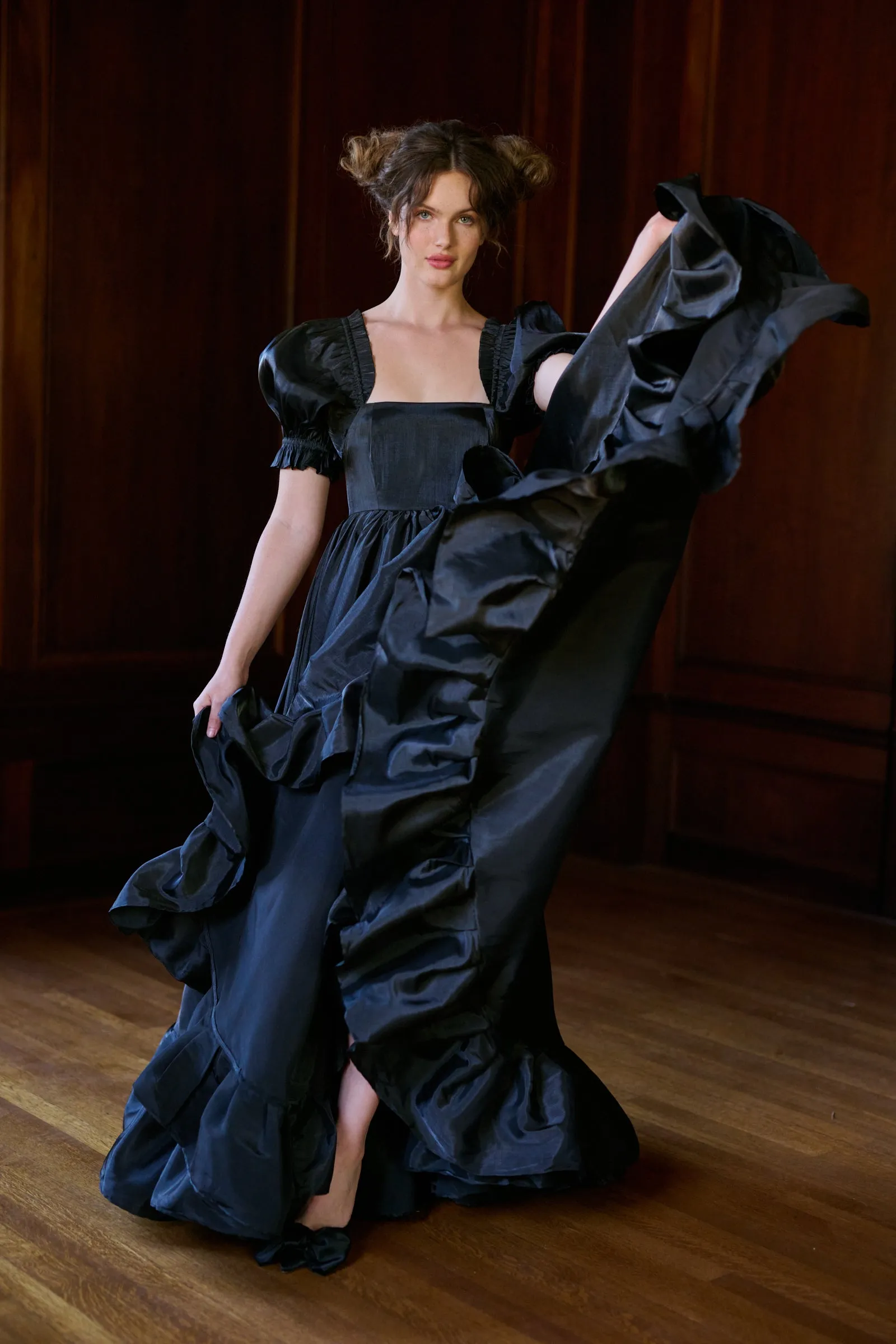 The Caviar Recycled Ruffle Gown