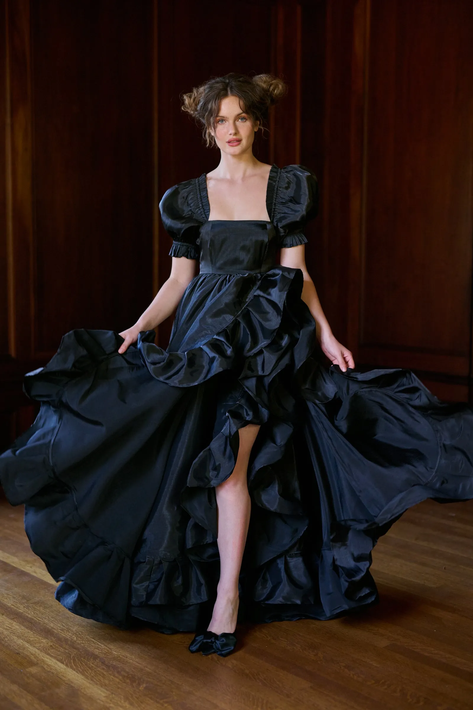 The Caviar Recycled Ruffle Gown