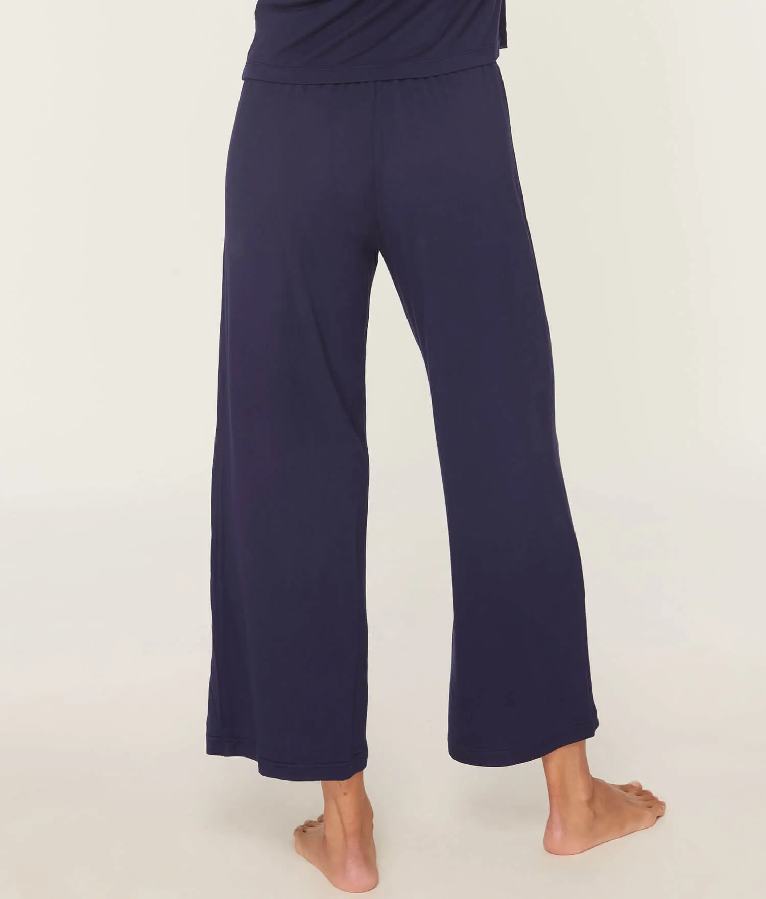 The Wide Leg Pant - Bamboo Jersey - Eclipse