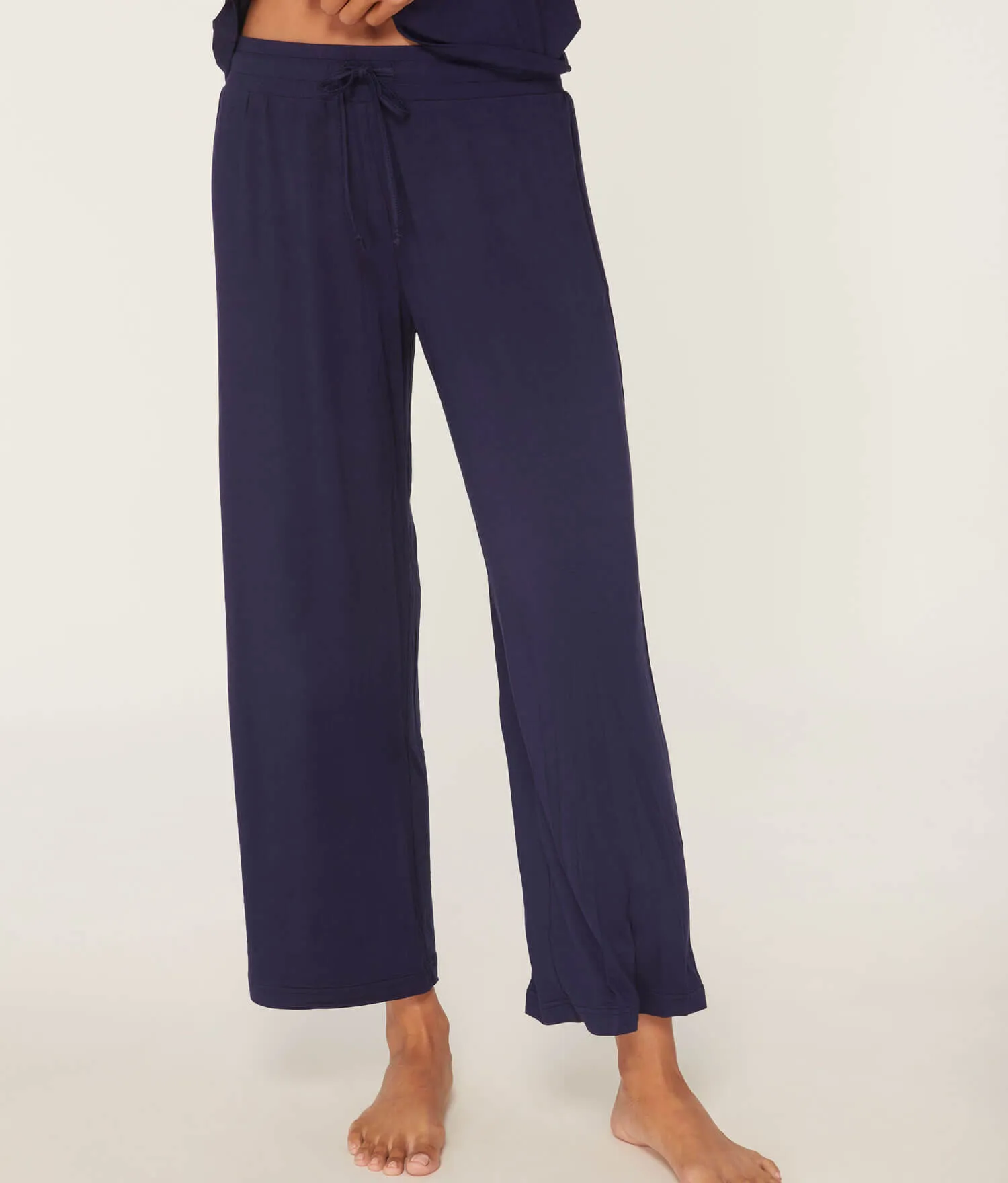 The Wide Leg Pant - Bamboo Jersey - Eclipse