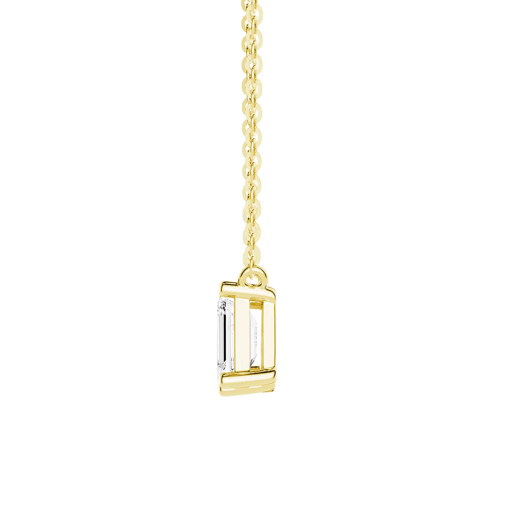 Toi Et Moi Emerald Cut & Pear Cut Pendant Necklace