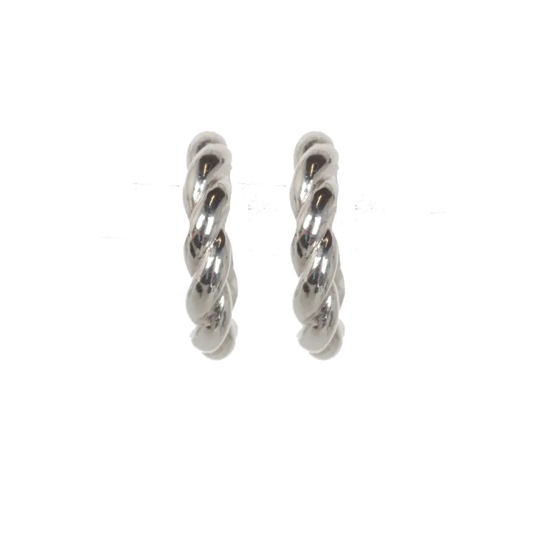 Twist Hoops 925, Sterling Silver